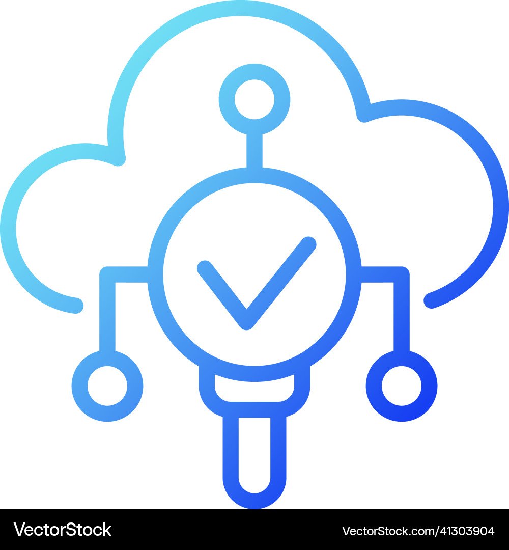 Weather monitoring gradient linear icon Weather monitoring gradient linear icon vector image