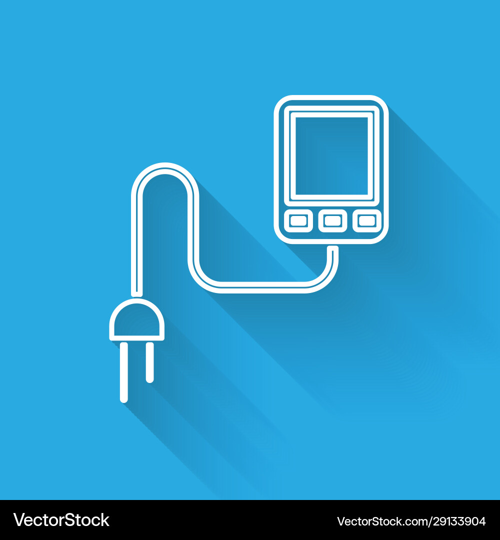 White line sensor icon isolated with long shadow White line sensor icon isolated with long shadow vector image