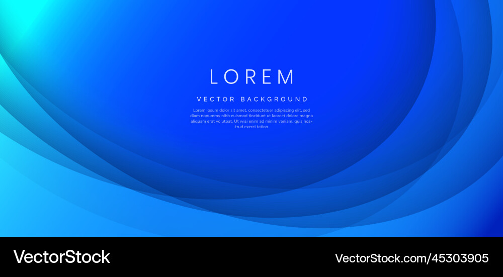 Abstract blue curved line overlapping background Vector Image