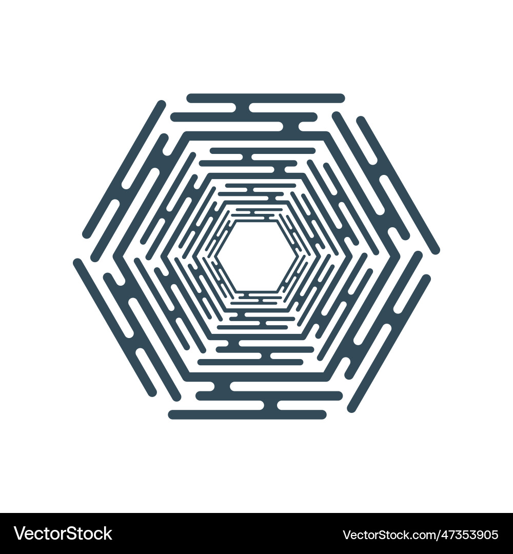 Abstract Hexagon Shape Border vector image