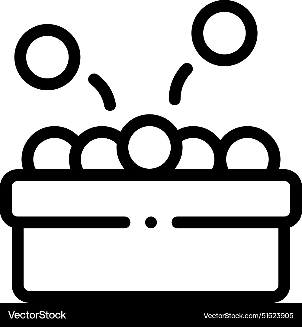 Ball pool icon thin linear style design isolated Vector Image