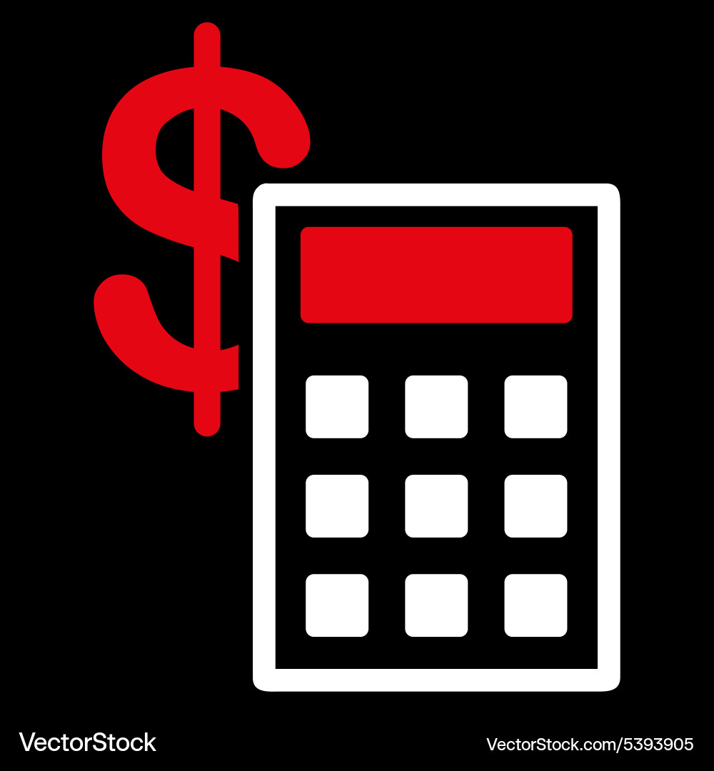 Calculation icon from commerce set Vector Image