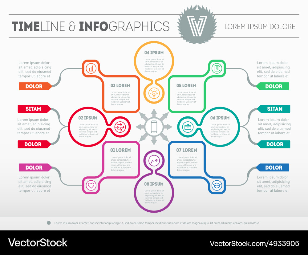 Circle Diagram Presentation Template Vector Image