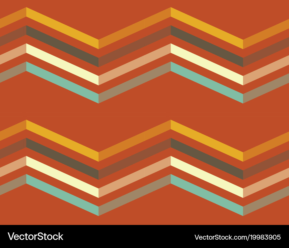Color zigzag lines seamless pattern vector image