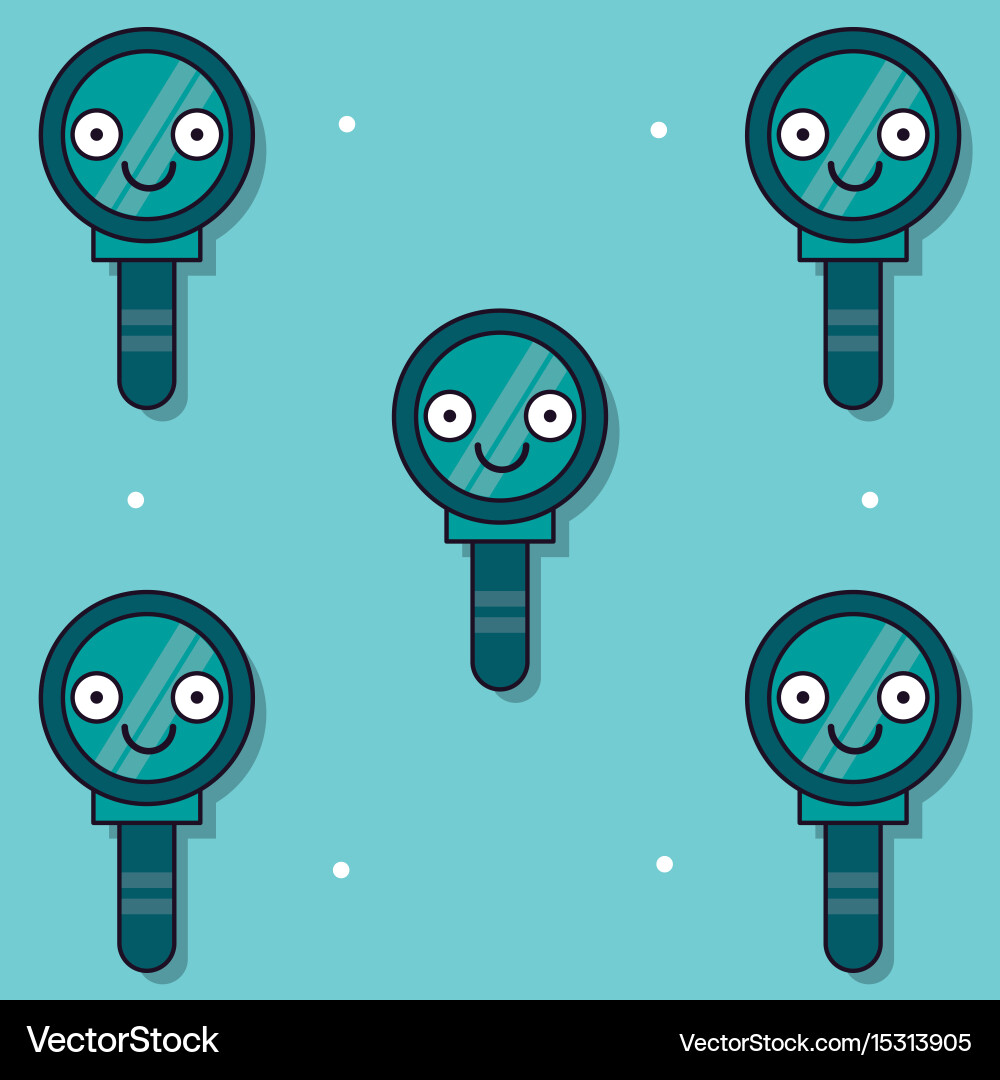 Colorful background with pattern of animated key vector image