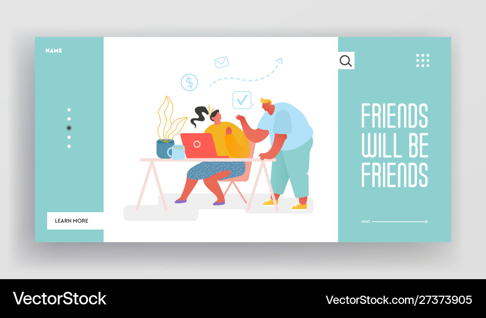 Computer Programmers Teamwork vector image