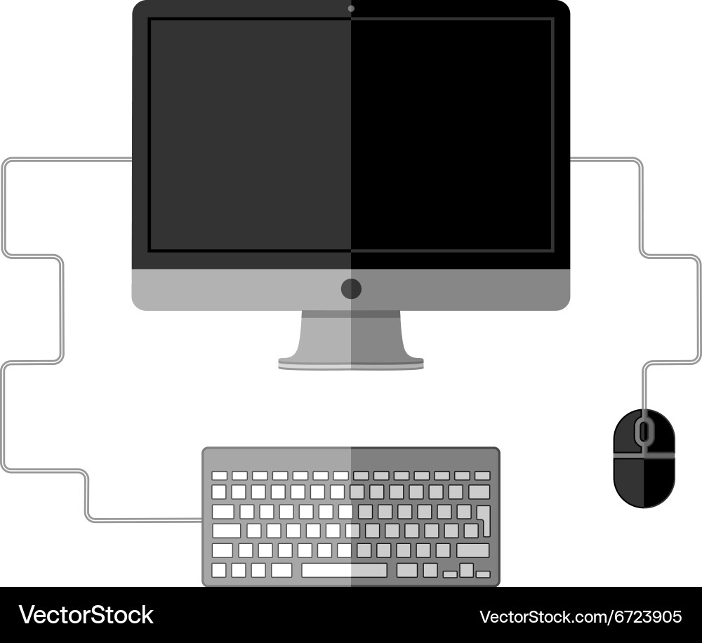 Modern Computer Workspace vector image
