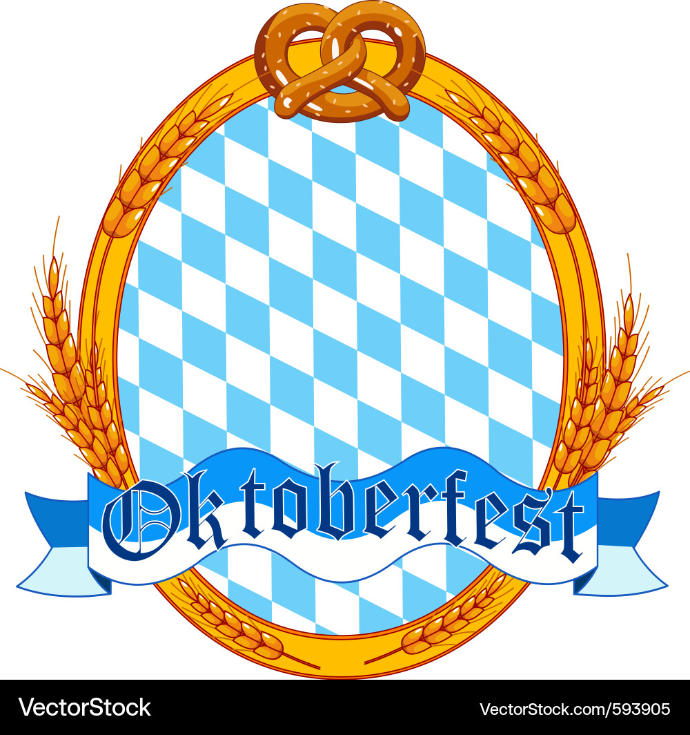 Oktoberfest oval label Royalty Free Vector Image
