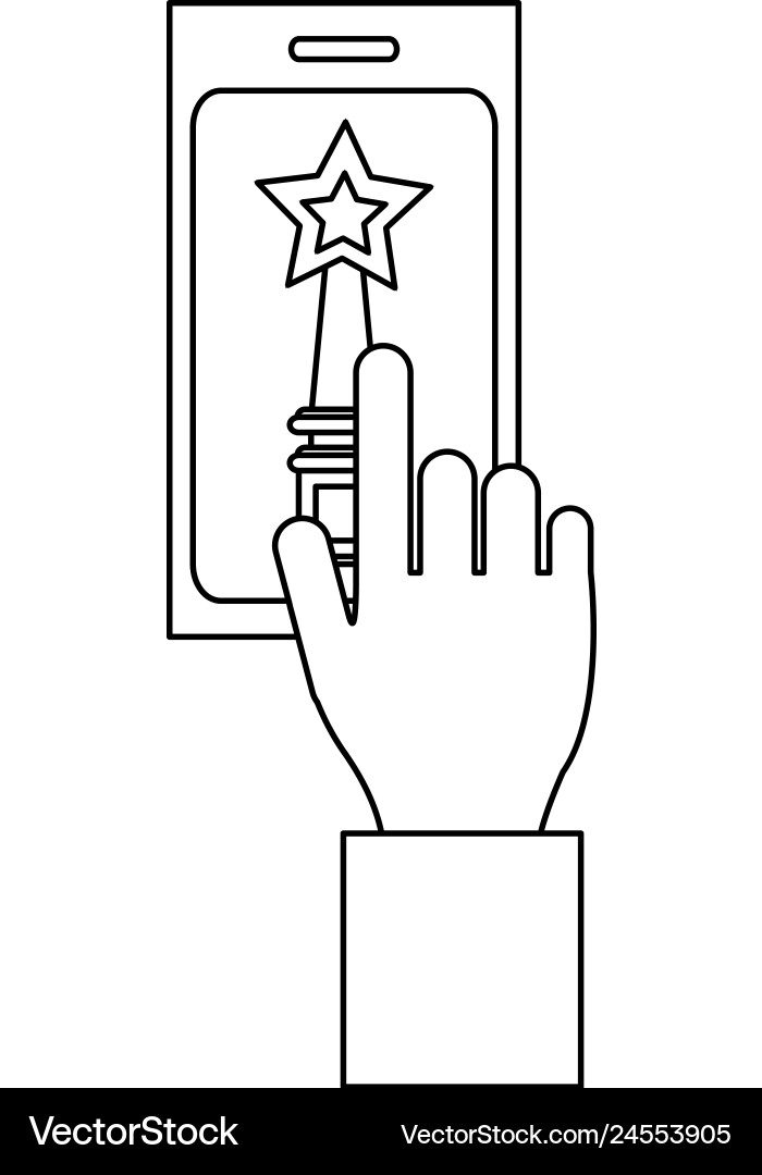 Online championship trophy cup black and white Online championship trophy cup black and white vector image