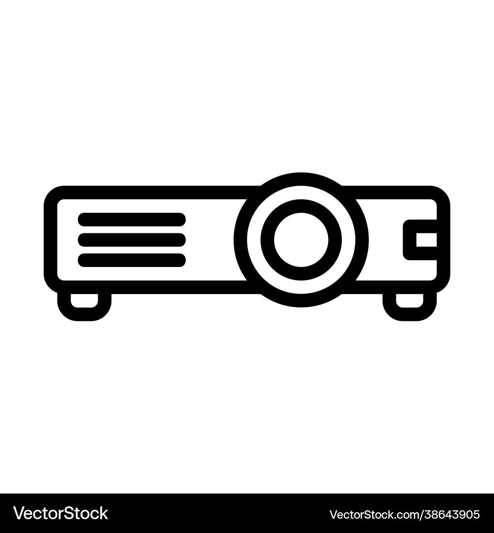Projector icon in line style for any projects vector image