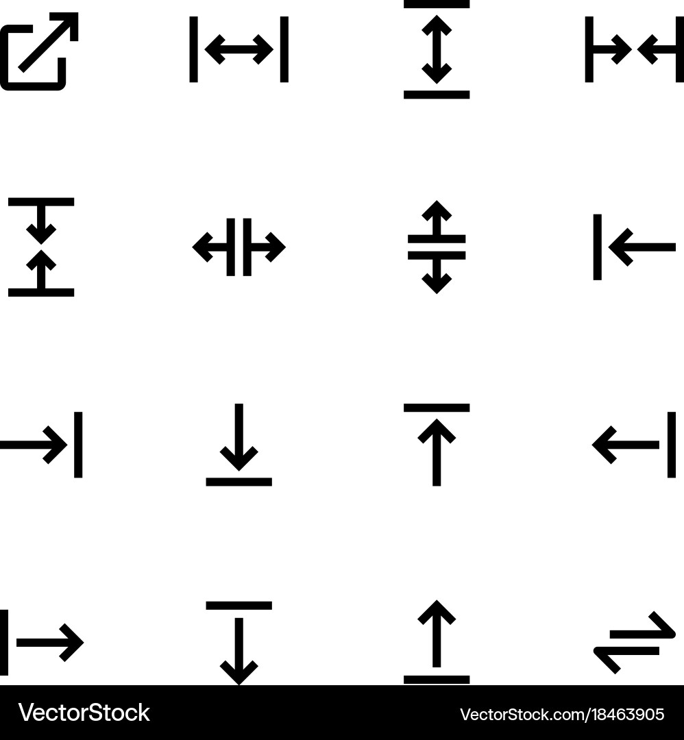 Resize move icons Vector Image