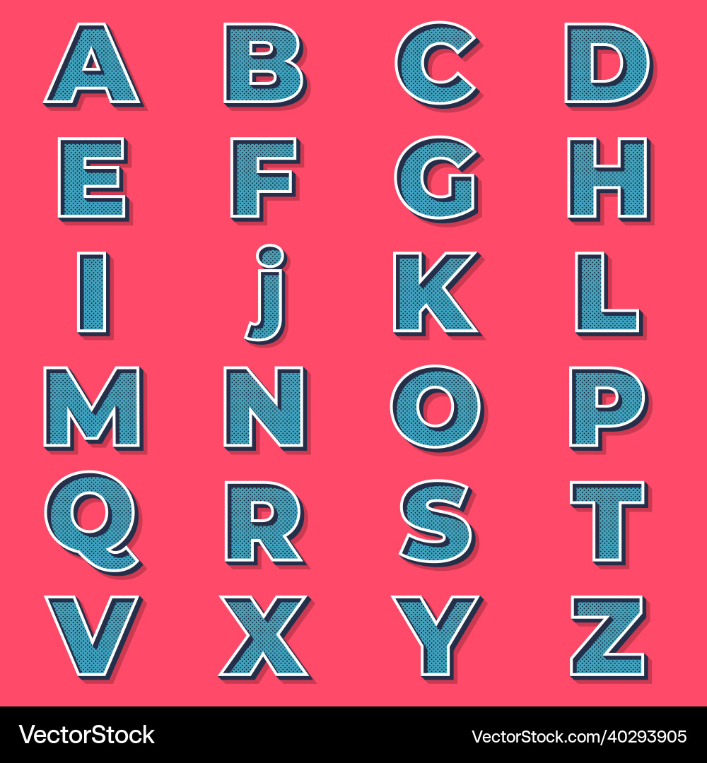 Retro font text effect 3d with all Vector Image