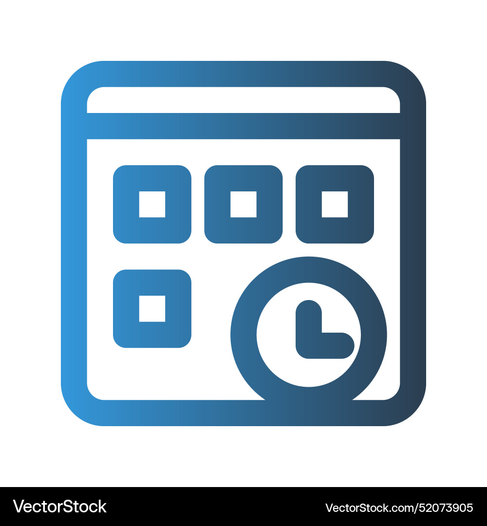 Schedule outline icon with gradient colors Schedule outline icon with gradient colors vector image
