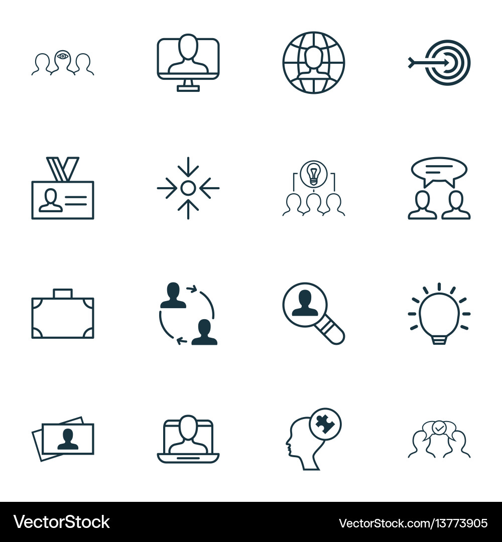 Set von 16 Business Management-Icons umfasst Set von 16 Business Management-Icons umfasst vektorbild