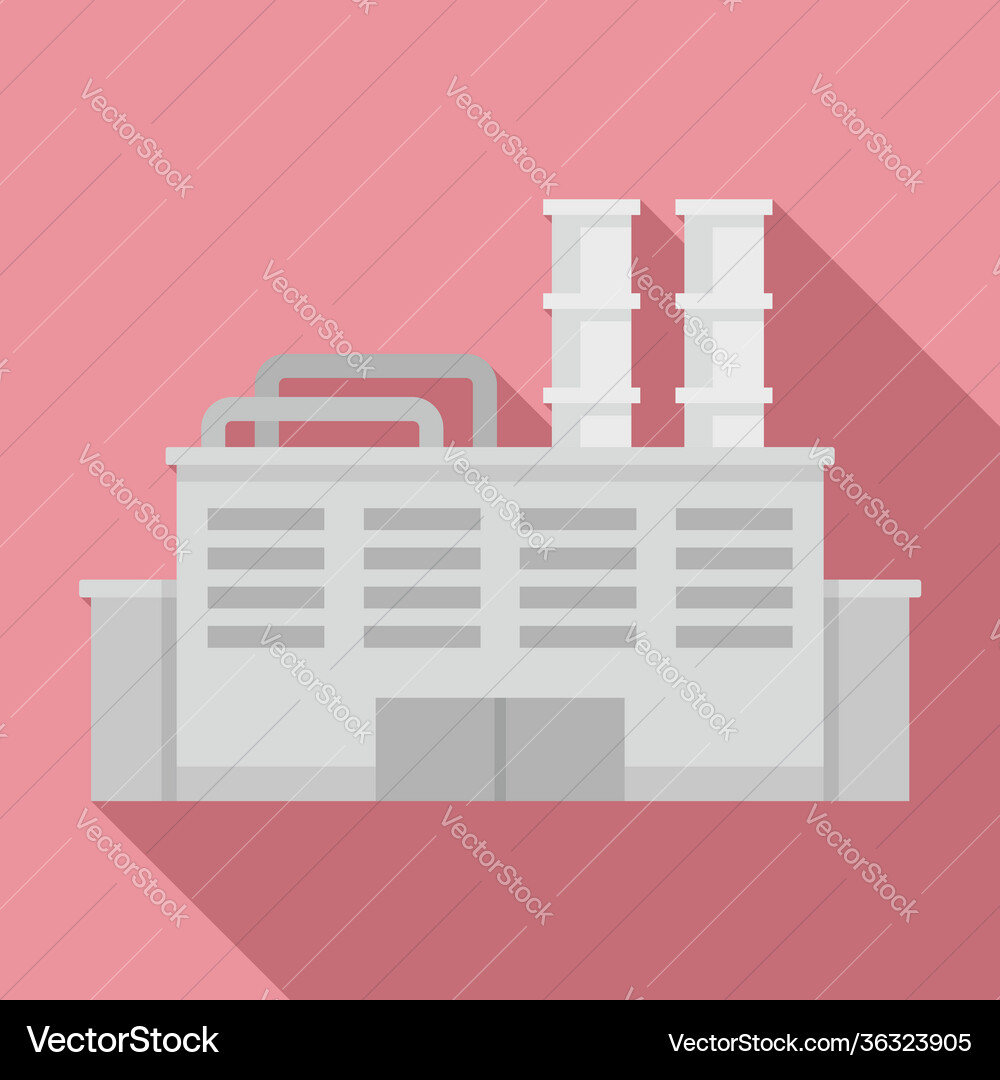 Sorting recycle factory icon flat style vector image