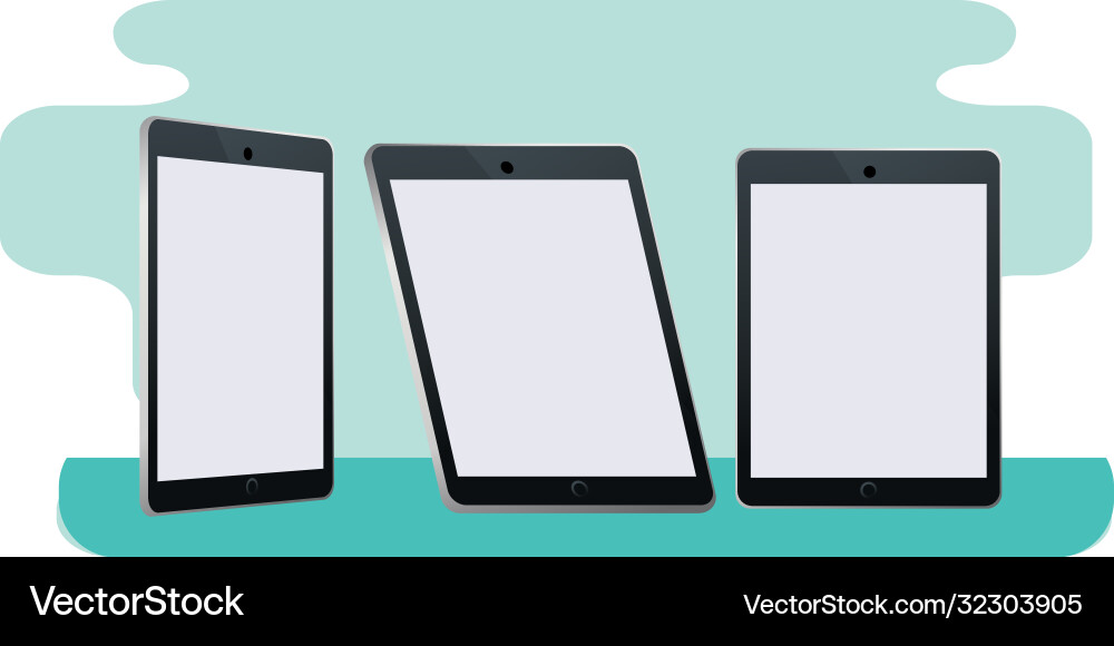 Tablets digital devices technology icons Vector Image