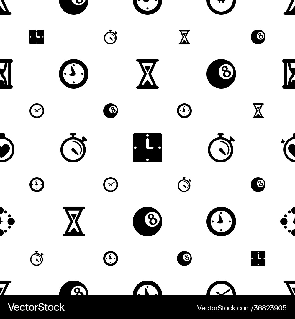 Timer icons pattern seamless white background Timer icons pattern seamless white background vector image
