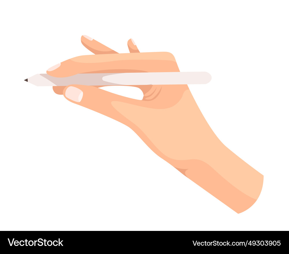 Writing tool in hand Vector Image