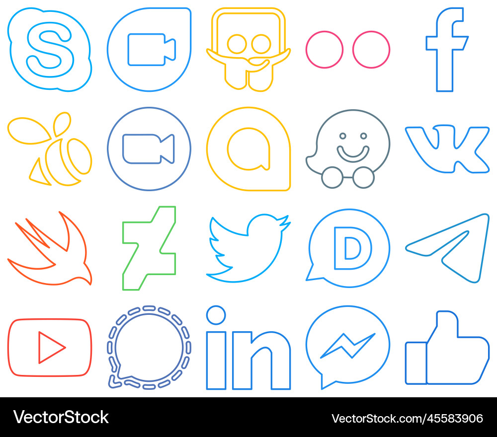 20 high-resolution and customizable colourful vector image