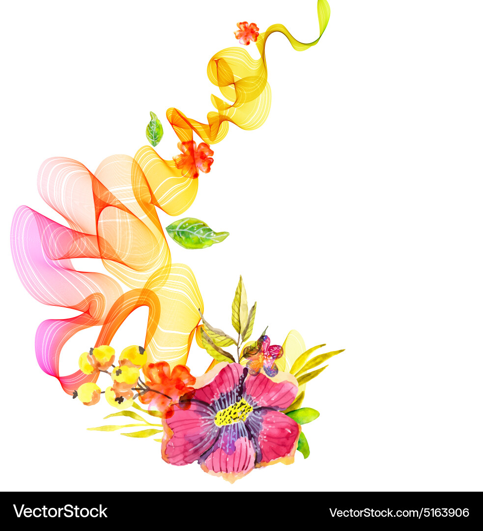Abstract colorful background with wave vector image