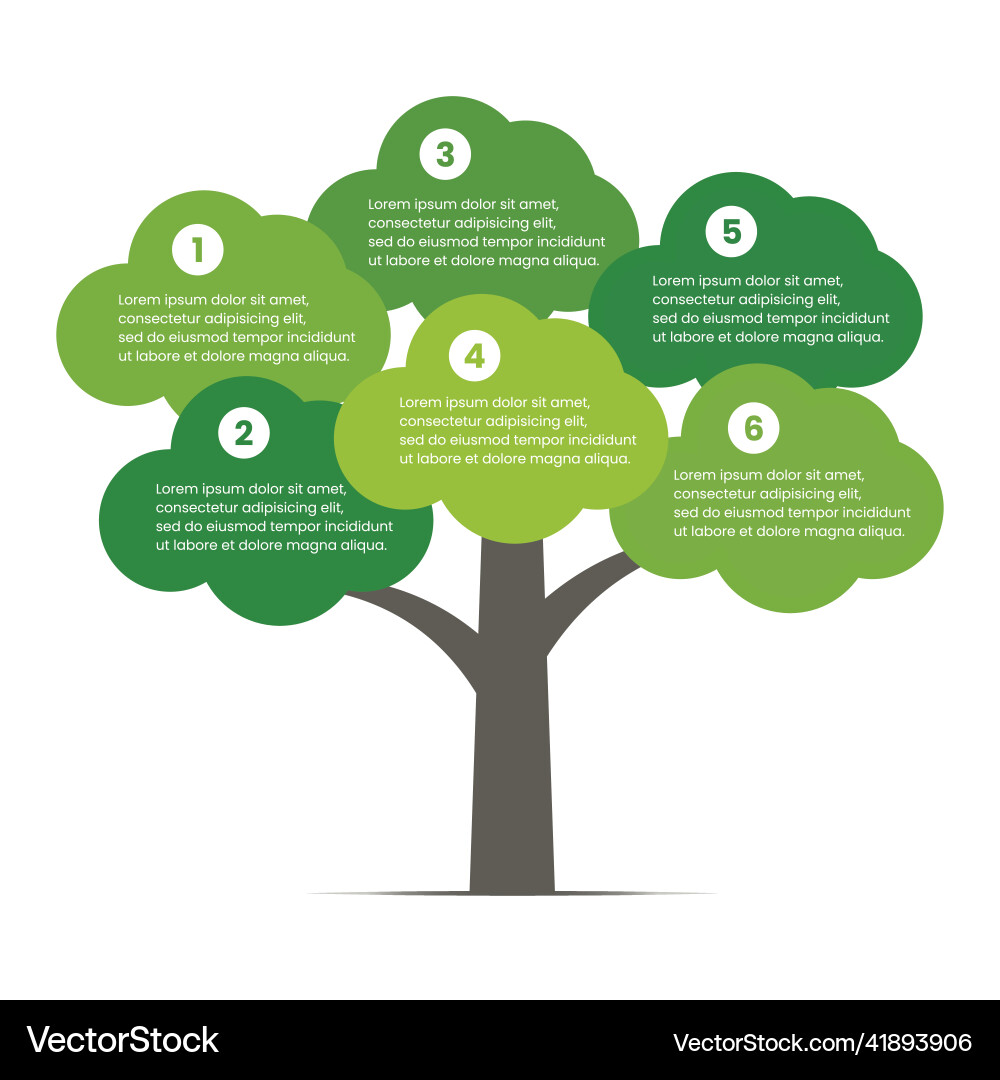 Abstract Tree Elements - Infographic vector image