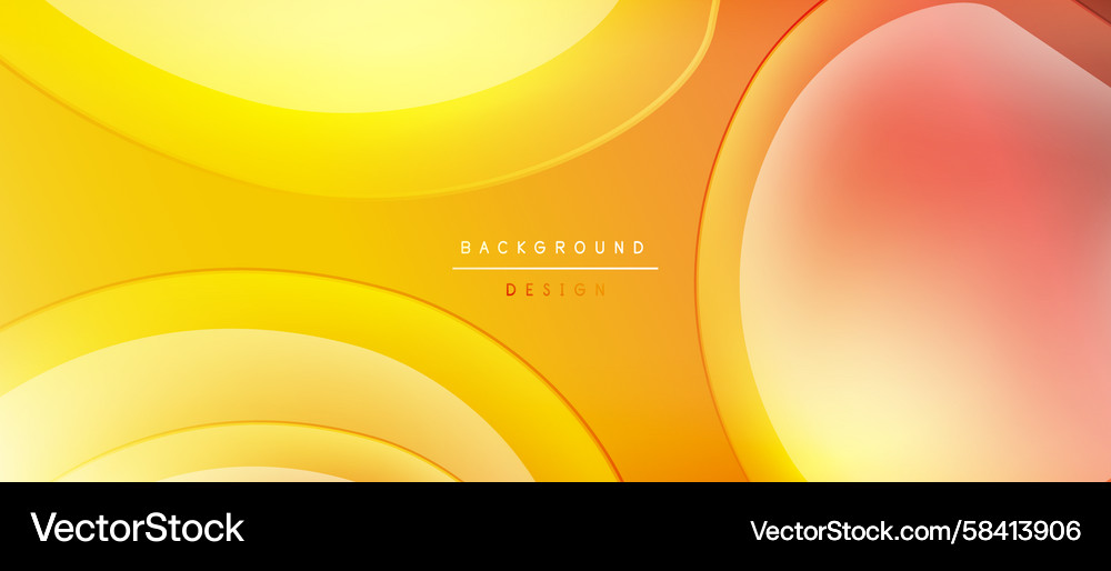 Abstract yellow background overlapping circles Vector Image