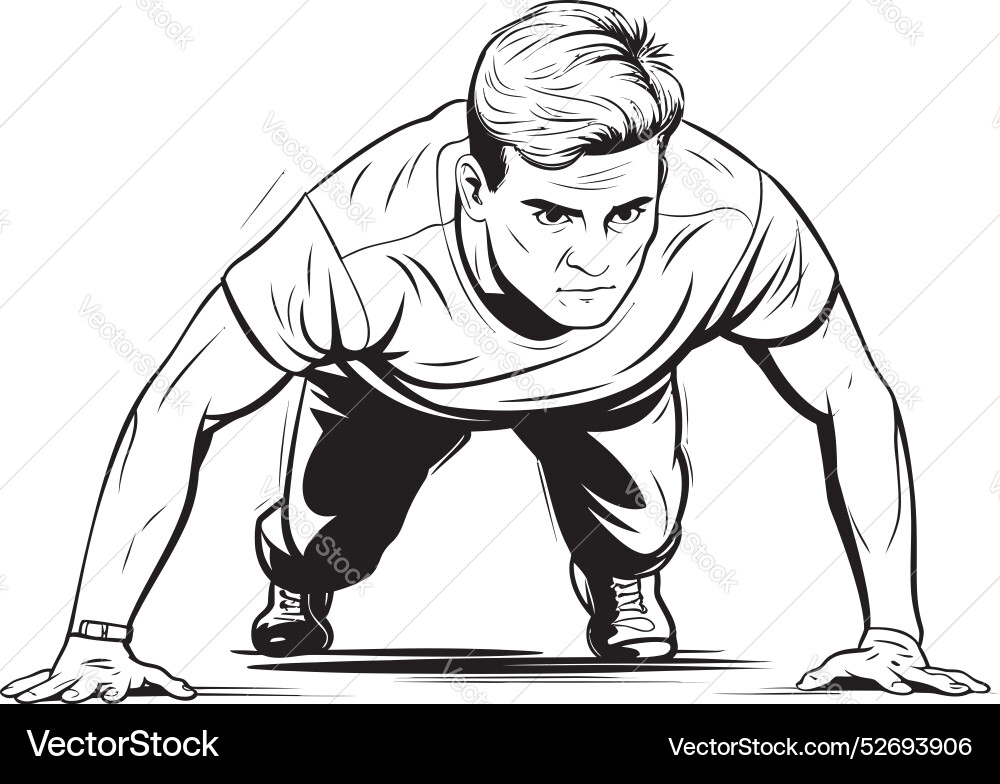 Active persistence males push up progress black Active persistence males push up progress black Vector Image