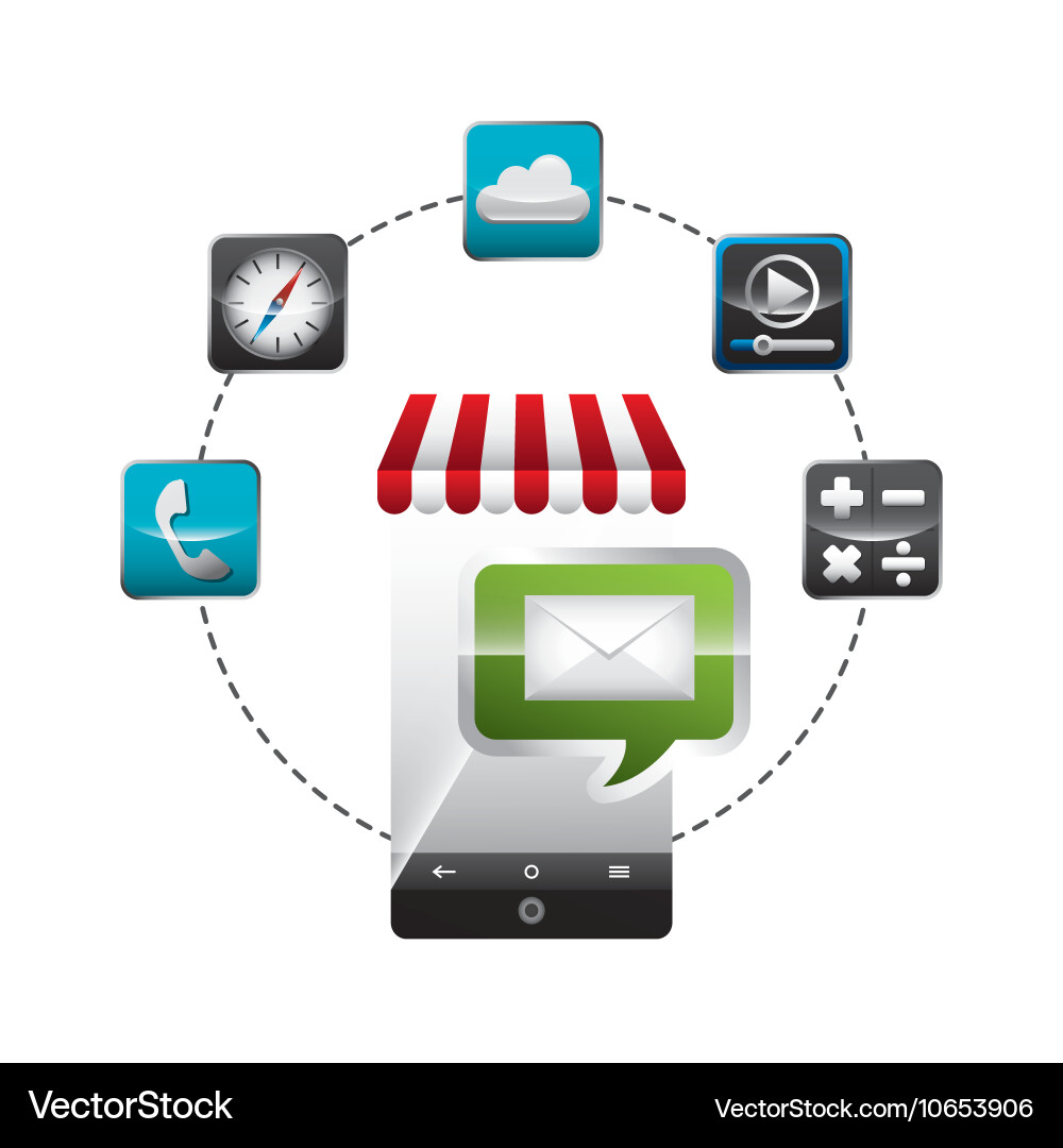 App store set icons vector image