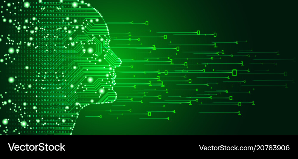 Big data and artificial intelligence concept Big data and artificial intelligence concept vector image
