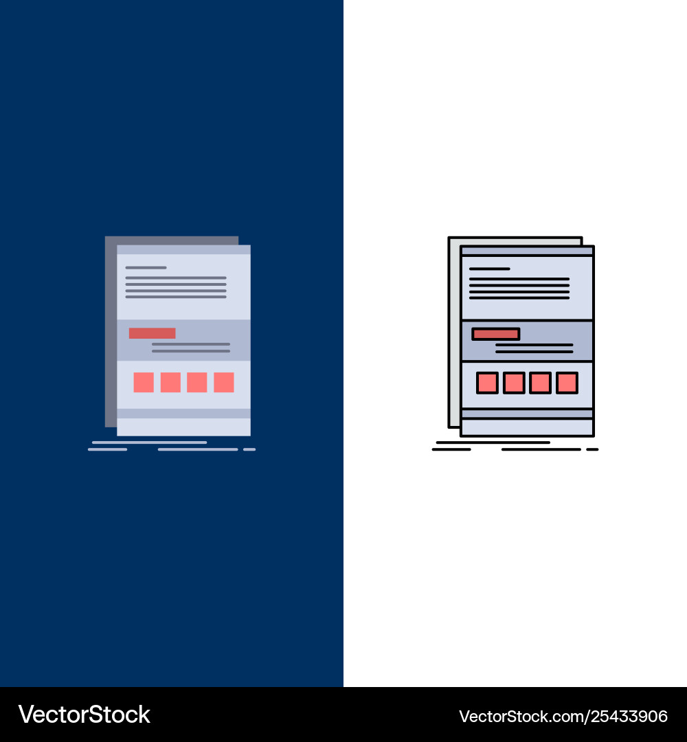 Browser dynamic internet page responsive flat Browser dynamic internet page responsive flat vector image