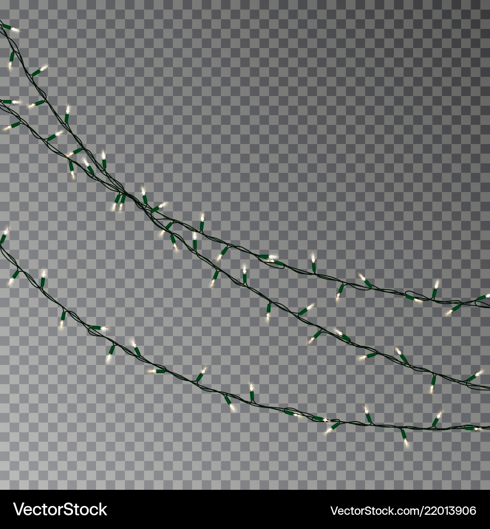 Christmas color lights string transparent effect Christmas color lights string transparent effect vector image