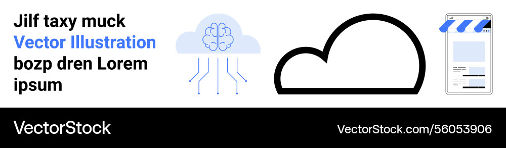 Cloud computing concept with neural network large Cloud computing concept with neural network large vector image
