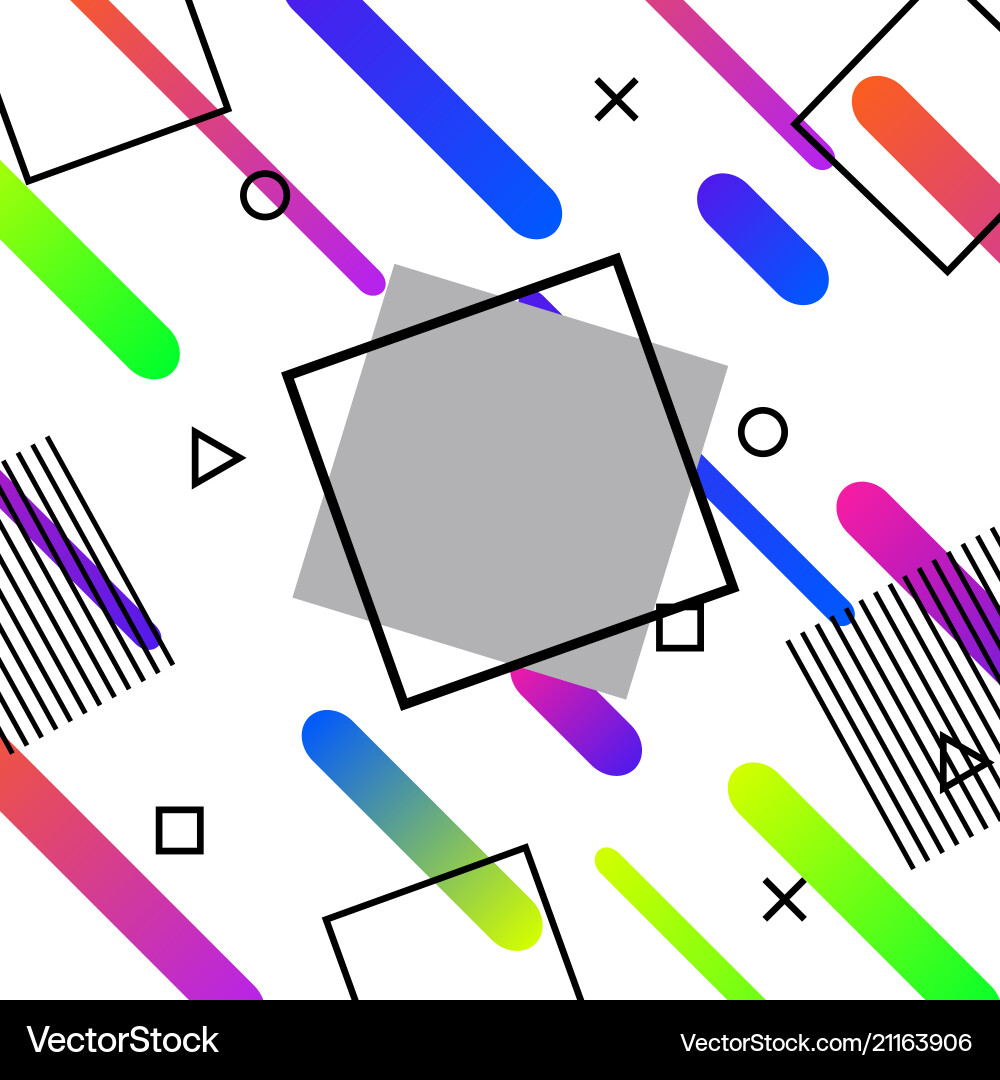 Colorful Memphis Style Abstract Background vector image