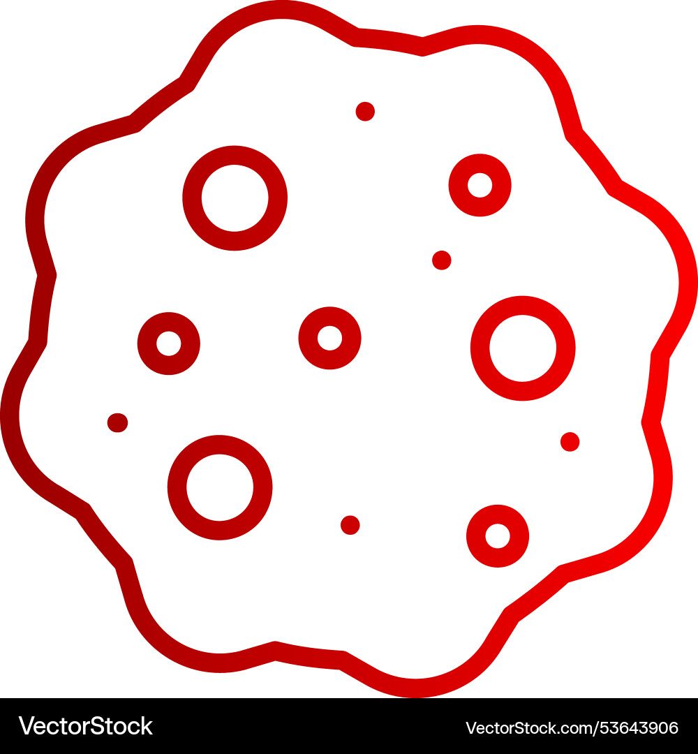 Cookie line gradient icon Vector Image