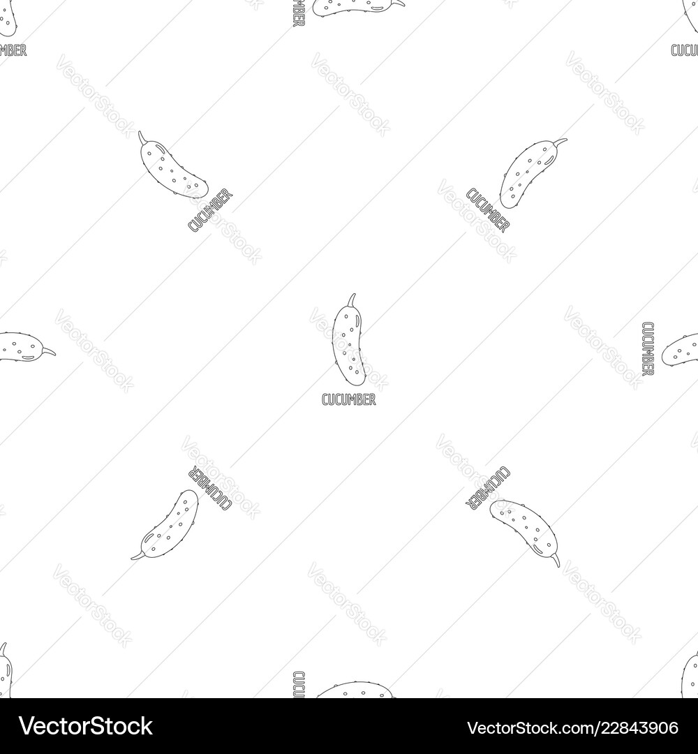 Cucumber pattern seamless vector image