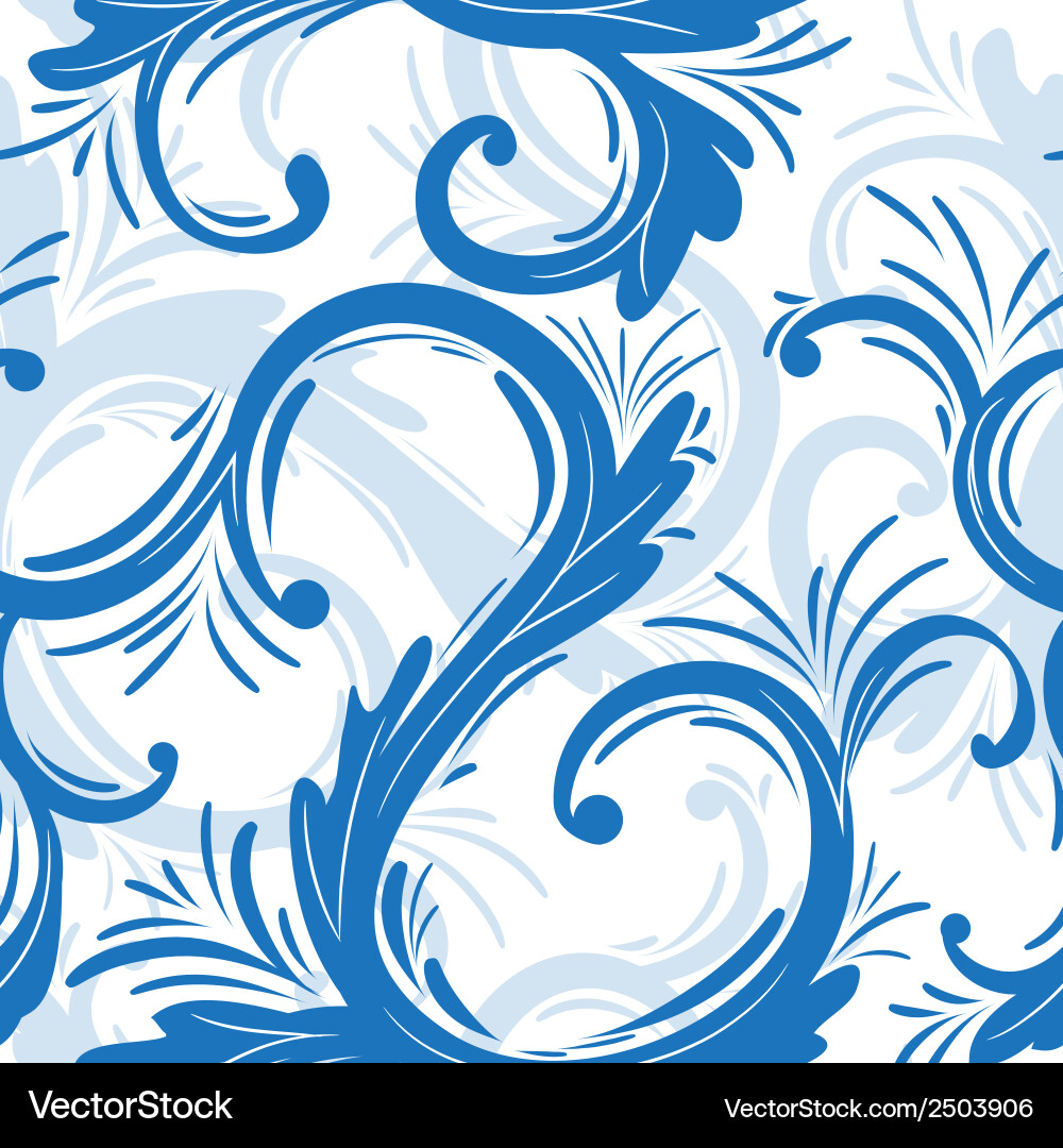 Curl seamless pattern Vector Image
