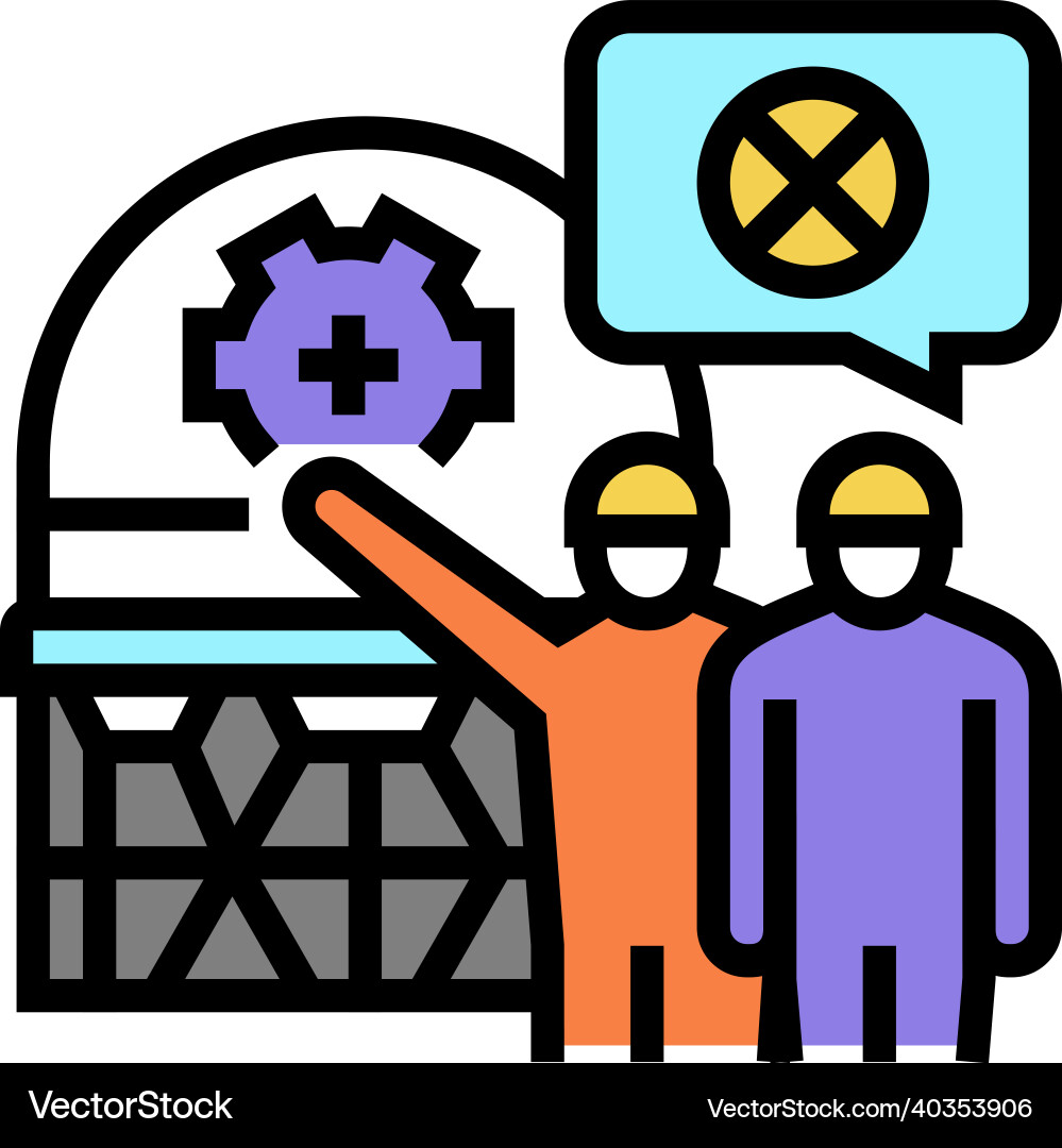 Decommissioning processing color icon Decommissioning processing color icon Vector Image