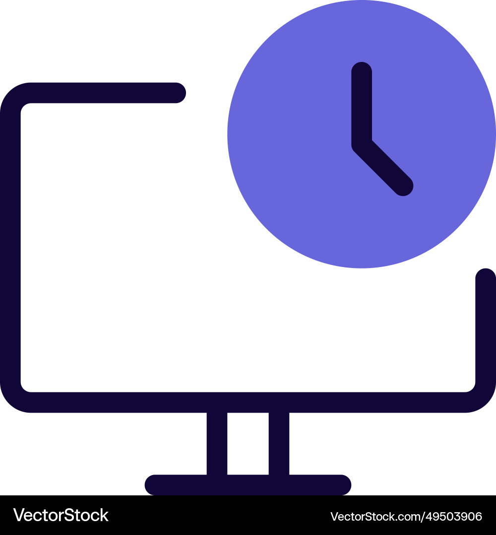 Displaying the current time and date information vector image