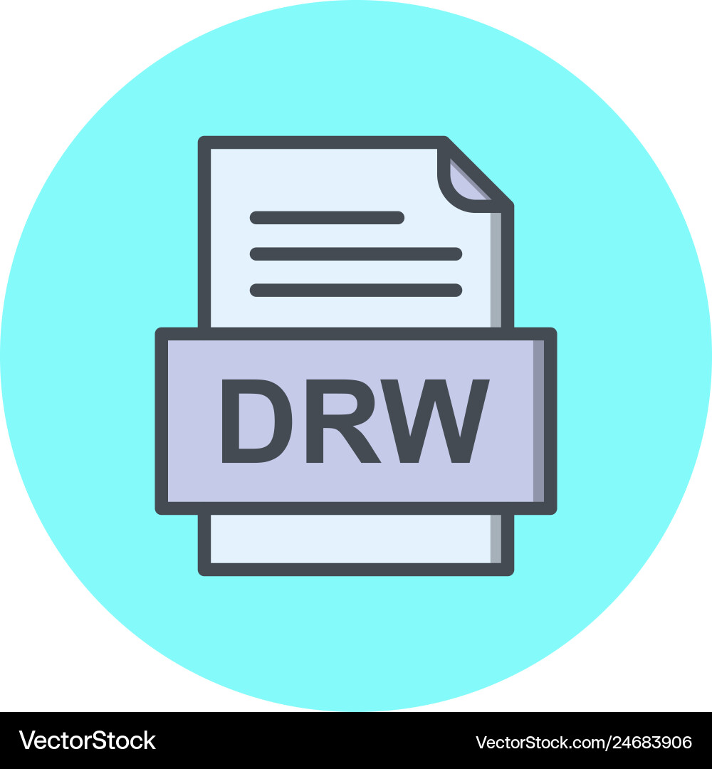 Drw file document icon Vector Image