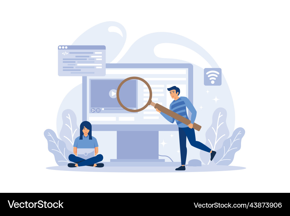 Engineer team at project development template Engineer team at project development template vector image