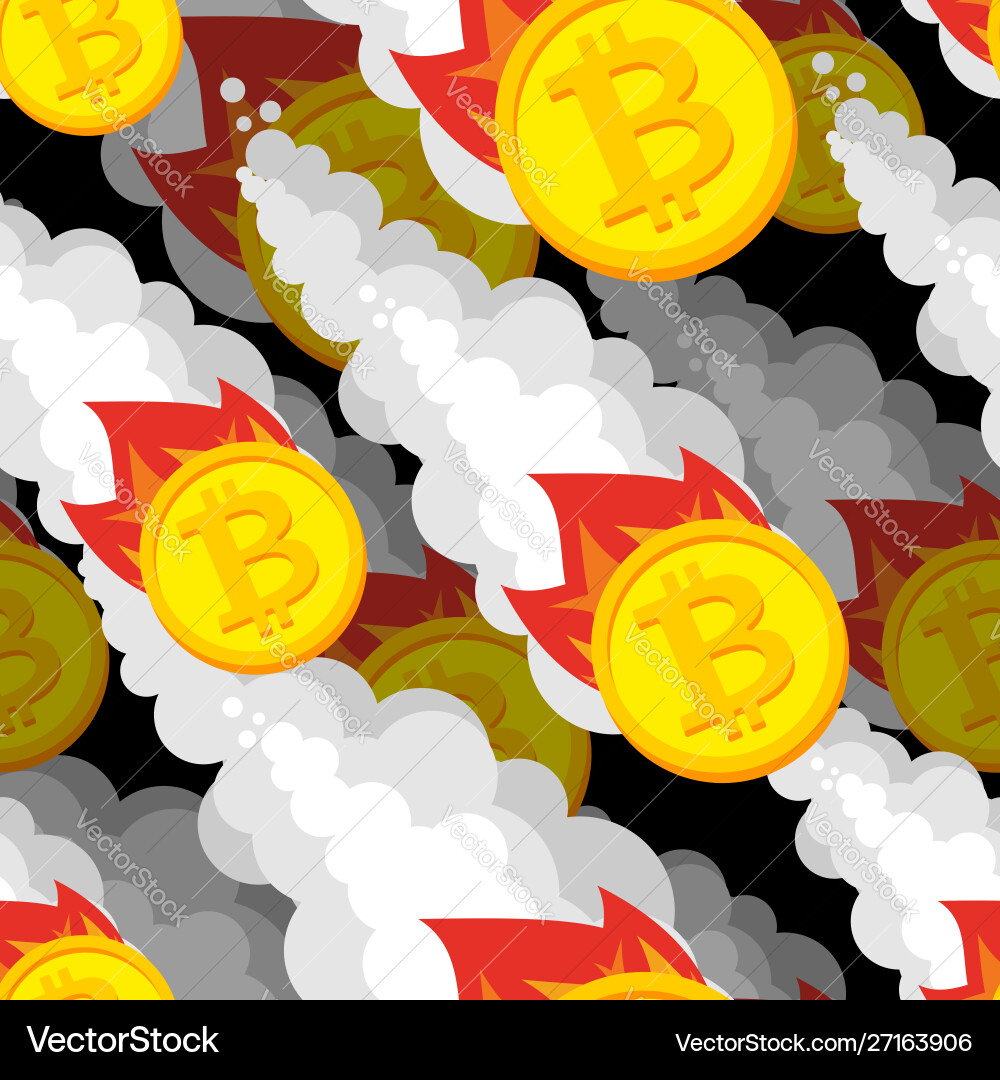 Fallende Bitcoin Preis Muster Rückgang des Wertes Fallende Bitcoin Preis Muster Rückgang des Wertes vektorbild