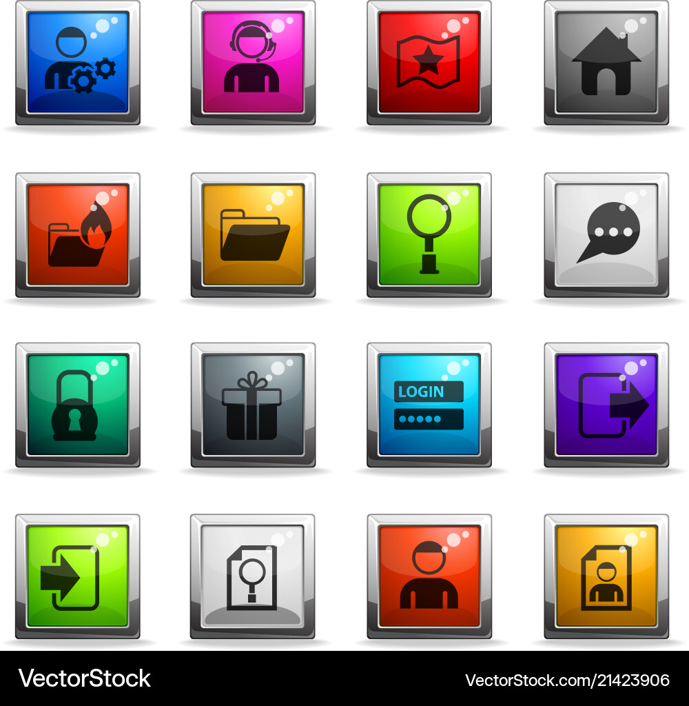 Forum interface icon set Vector Image