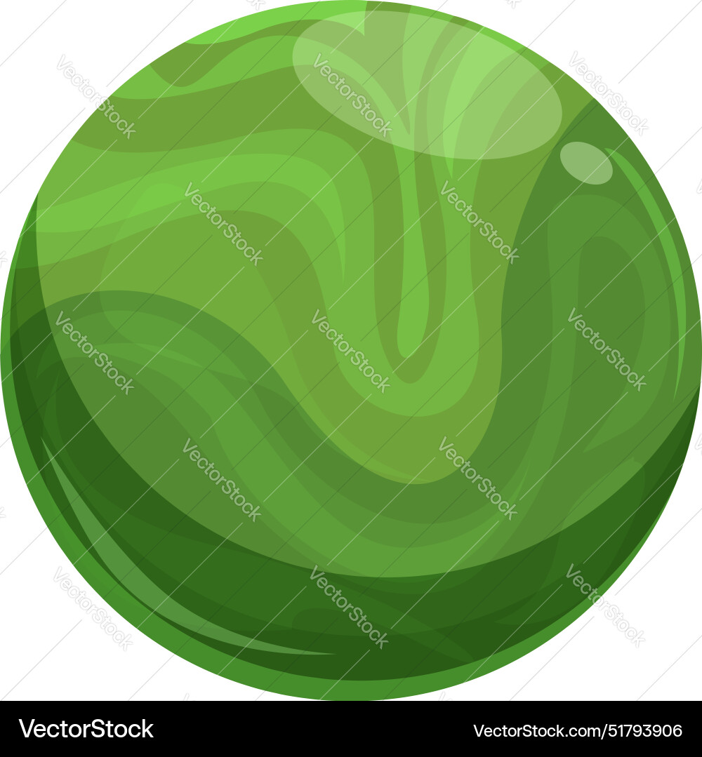 Green planet with atmosphere is rotating in space Green planet with atmosphere is rotating in space Vector Image