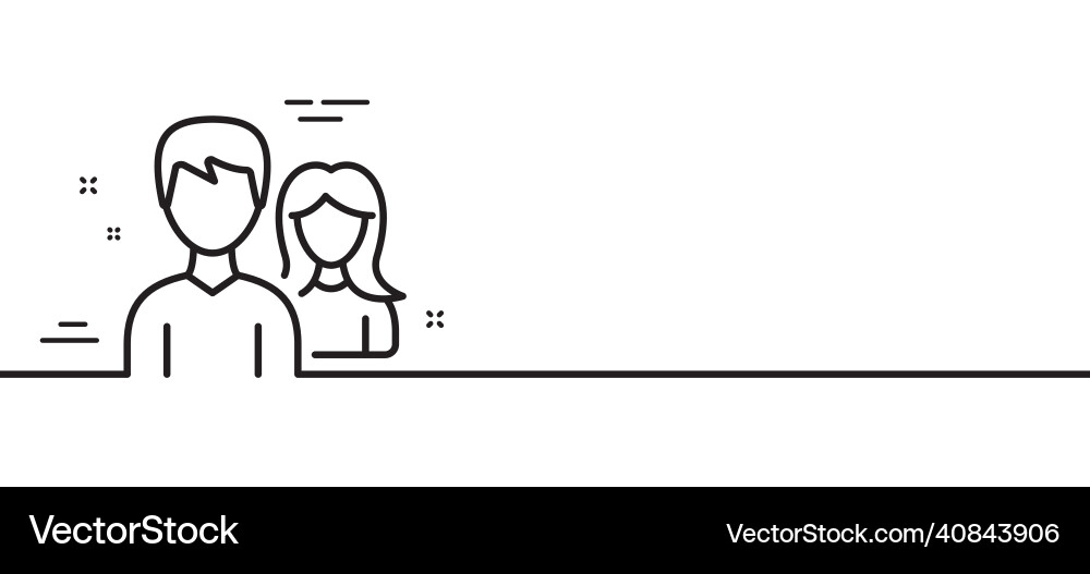 Group line icon users or teamwork sign minimal Group line icon users or teamwork sign minimal vector image