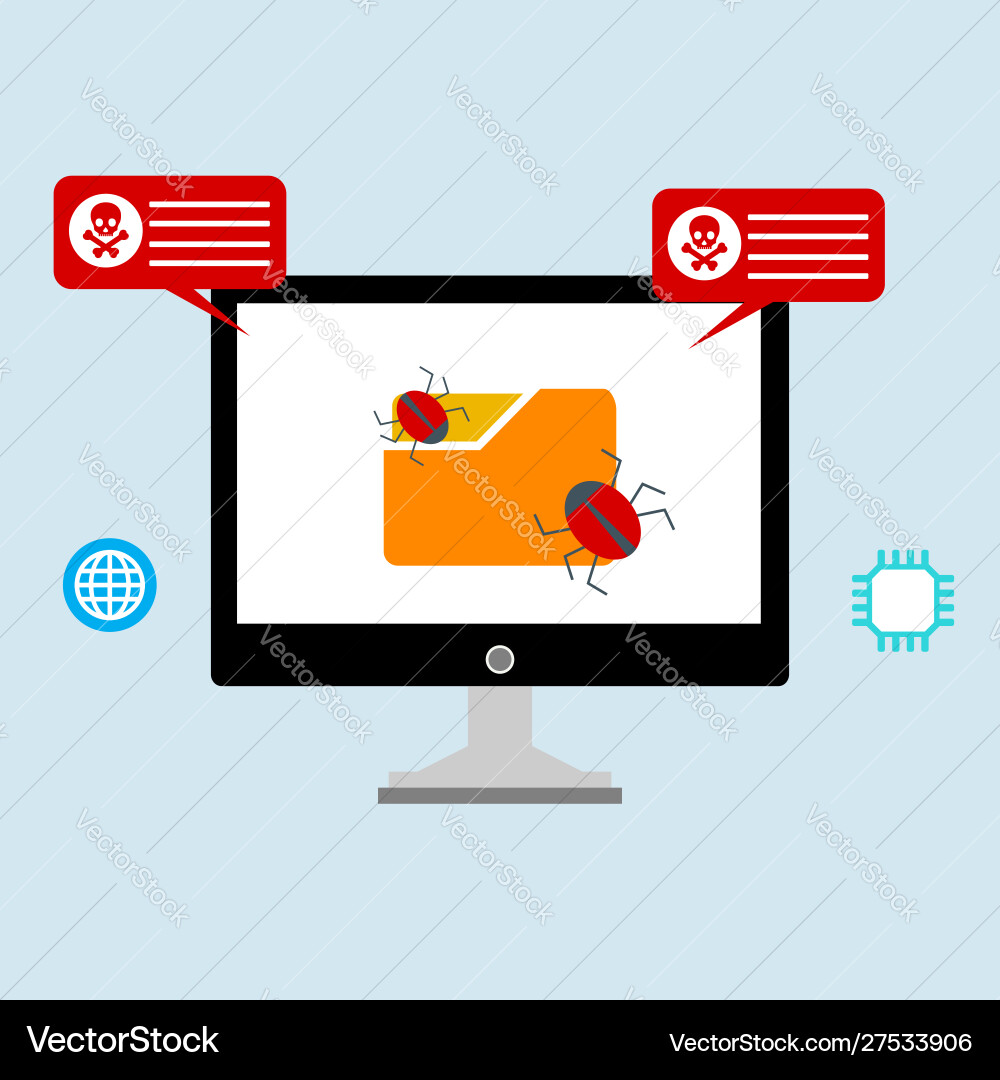 Hacker activity computeralert notification Hacker activity computeralert notification vector image