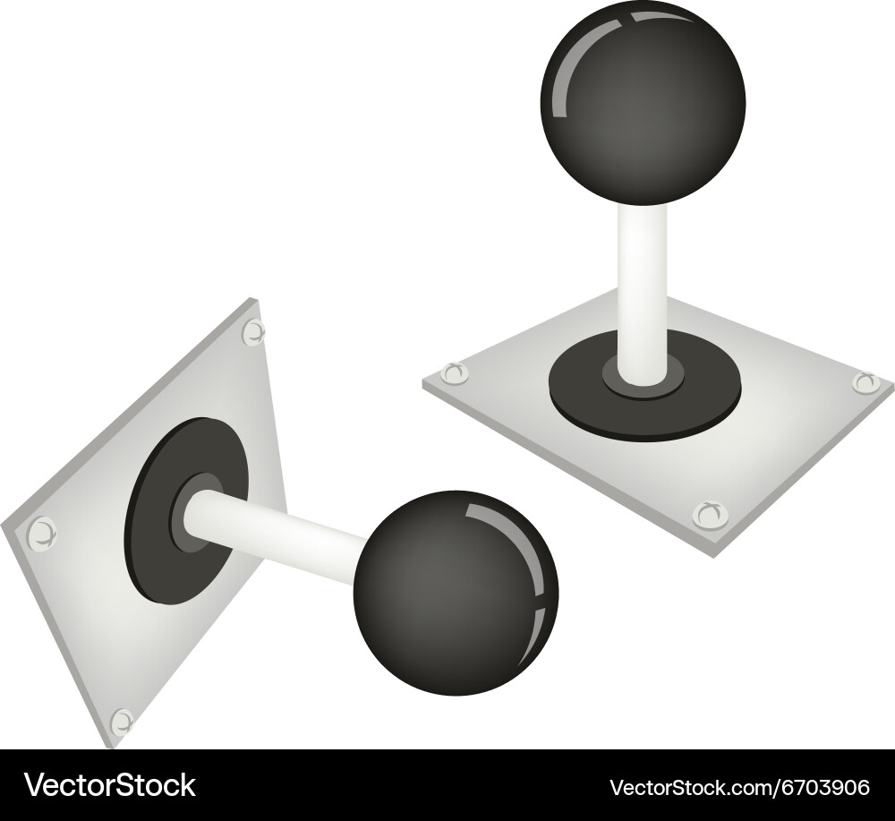 Joystick or control column on white background Vector Image