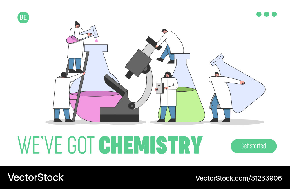 Laboratory experiments concept website landing Laboratory experiments concept website landing Vector Image