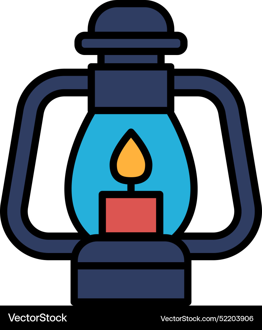 Lamp in line icon style Lamp in line icon style Vector Image