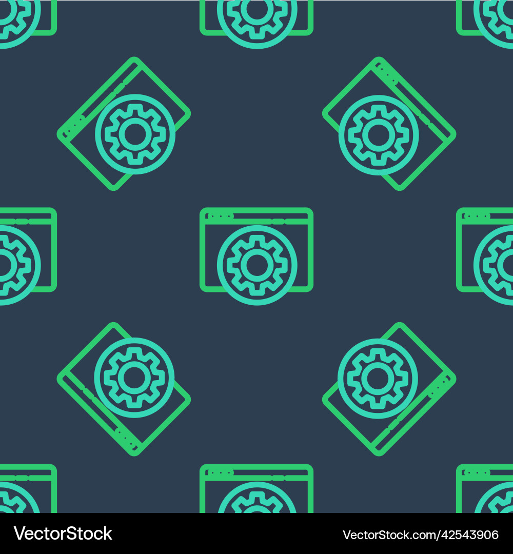 Line browser setting icon isolated seamless Line browser setting icon isolated seamless vector image