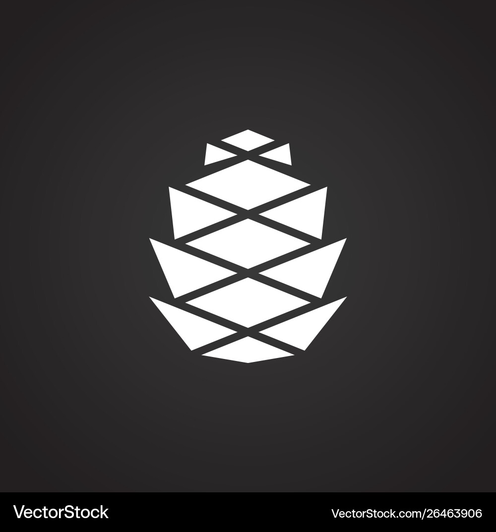 Pine cone icon on background for graphic and web Pine cone icon on background for graphic and web vector image